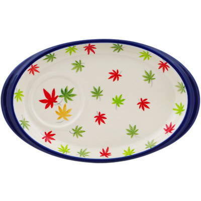 Polish Pottery Saucer 9&quot; Fall Season Bliss UNIKAT