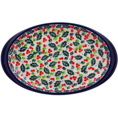 Polish Pottery Saucer 9&quot; Festive Berries UNIKAT