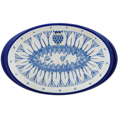 Polish Pottery Saucer 9&quot; Owl Always Love You UNIKAT