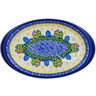 Polish Pottery Saucer 9&quot; Riverside Village UNIKAT