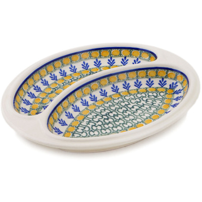 Polish Pottery sausage plate Autumn Wheatfields