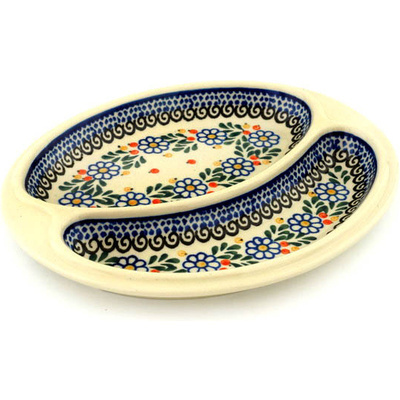 Polish Pottery sausage plate Berries And Daisies