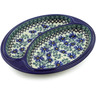 Polish Pottery sausage plate Blue Chicory