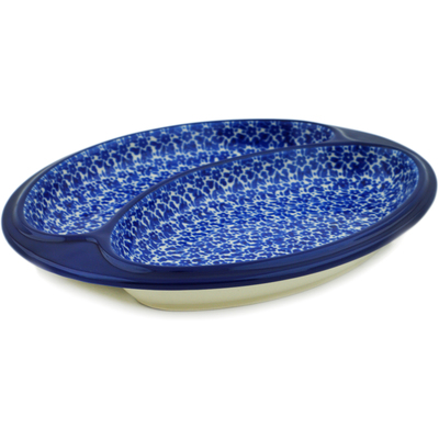 Polish Pottery sausage plate Choppy Waters