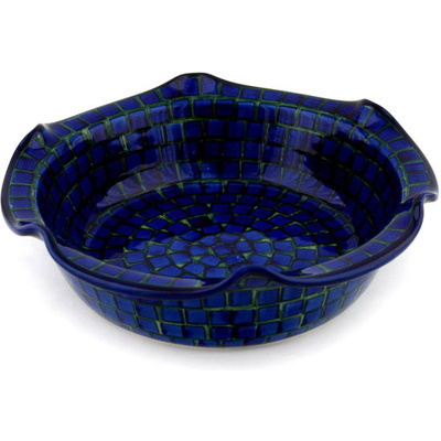 Polish Pottery Scalloped Bowl 10&quot;