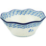 Polish Pottery Scalloped Bowl 10&quot; Horse Gallop