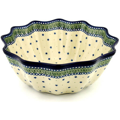 Polish Pottery Scalloped Bowl 12" Copernicus