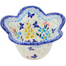 Polish Pottery Scalloped Bowl 4&quot; Breathtaking Butterflies UNIKAT