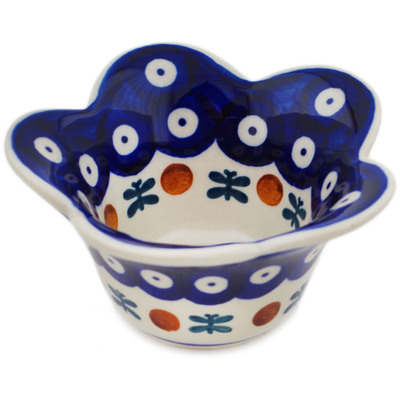 Polish Pottery Scalloped Bowl 4&quot; Mosquito