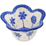Polish Pottery Scalloped Bowl 4&quot; Winter Sights UNIKAT