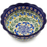 Polish Pottery Scalloped Bowl 6&quot; Floral Medley