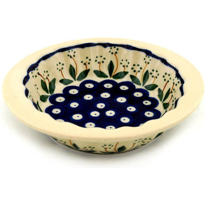 Polish Pottery Scalloped Bowl 6&quot; Springing Daisies