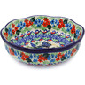 Polish Pottery Scalloped Bowl 6&quot; Summer Landscape UNIKAT