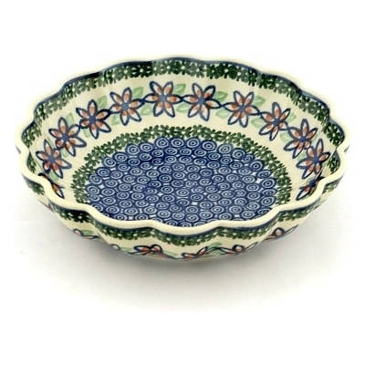 Polish Pottery Scalloped Bowl 7&quot;