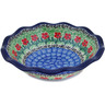 Polish Pottery Scalloped Bowl 7&quot; Maraschino