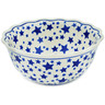 Polish Pottery Scalloped Bowl 7&quot; Starlight