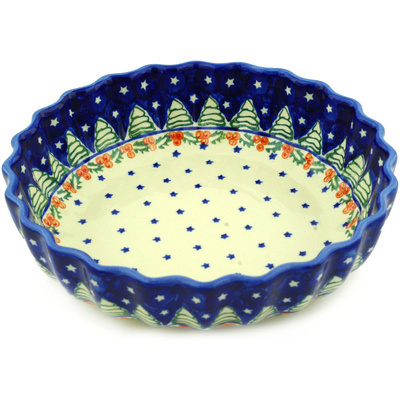 Polish Pottery Scalloped Bowl 9&quot;