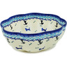 Polish Pottery Scalloped Fluted Bowl 10&quot; Puppy Pleasure