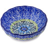 Polish Pottery Scalloped Fluted Bowl 5&quot; Artistic Boho