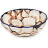 Polish Pottery Scalloped Fluted Bowl 5&quot; Autumn Poppies UNIKAT
