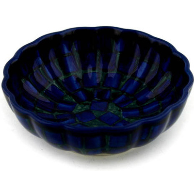 Polish Pottery Scalloped Fluted Bowl 5&quot;