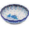 Polish Pottery Scalloped Fluted Bowl 5&quot; Magical Night UNIKAT