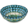 Polish Pottery Scalloped Fluted Bowl 5&quot; Prairie Land UNIKAT