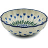 Polish Pottery Scalloped Fluted Bowl 5&quot; Water Tulip