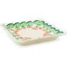 Polish Pottery Scalloped Platter 6&quot; Juicy Bunch Of Raspberries