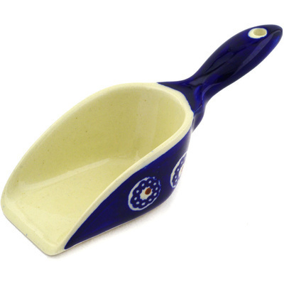 Polish Pottery Scoop 5&quot; Flowery Americana