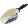 Polish Pottery Scoop 5&quot; Sweet Red Flower