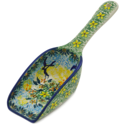 Polish Pottery Scoop 7&quot; Birds In The Sunset UNIKAT