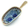Polish Pottery Scoop 9&quot; Blue Poppy Circle UNIKAT