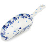 Polish Pottery Scoop 9&quot; Blue Spring