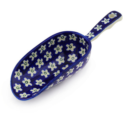 Polish Pottery Scoop 9&quot; Daisy Patch
