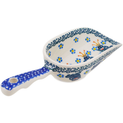 Polish Pottery Scoop 9&quot; Frog Prince