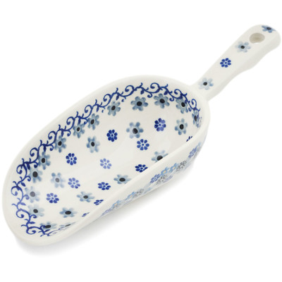 Polish Pottery Scoop 9&quot; Winter Vinery