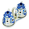 Polish Pottery Seasoning Set 6&quot; Blue Spring