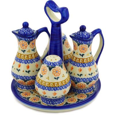 Polish Pottery Seasoning Set 7" Amarillo