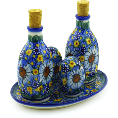 Polish Pottery Seasoning Set 8&quot; UNIKAT