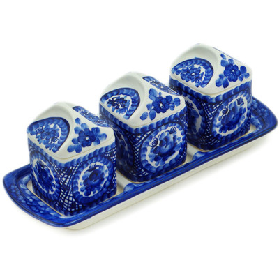 faience Seasoning Set 9&quot; Classic Cobalt