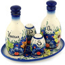 Polish Pottery Seasoning Set 9&quot; Summertime Blues