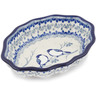 Polish Pottery Serving Bowl 7&quot; Waiting Birds UNIKAT