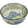 Polish Pottery Serving Bowl 9&quot; Peaceful Garden UNIKAT