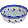 Polish Pottery Serving Bowl 9&quot; Sailing Day