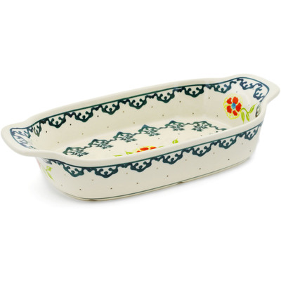 Polish Pottery Serving Dish or Baker Small Sunny Bloodstone