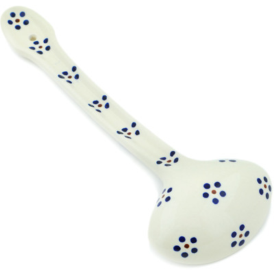 Polish Pottery Serving Spoon 11&quot; Daisy Dots