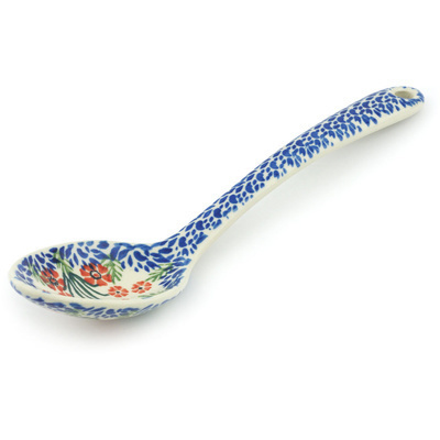 Polish Pottery Serving Spoon 13&quot; April Showers
