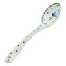 Polish Pottery Serving Spoon 13&quot; Blue Grapevine