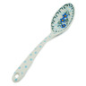 Polish Pottery Serving Spoon 13&quot; Blue Joy